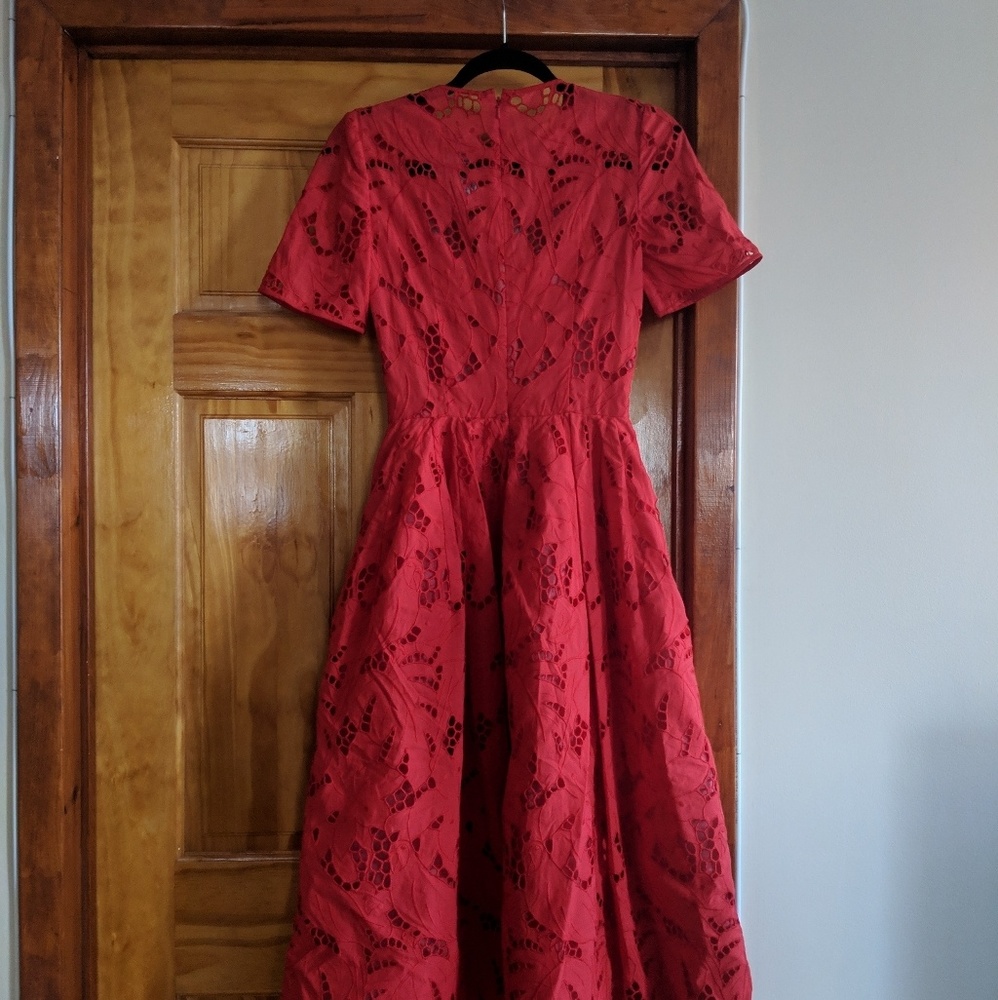 Brand New Oscar De La Renta red dress One Size
